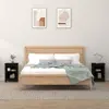 Image de vidaXL Tables de chevet 2 pcs - Noir