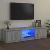 Image de vidaXL Meuble TV avec lumières LED Sonoma gris 140x40x36 cm