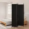 Image de vidaXL Séparation 4 panneaux - 200x220 cm - Noir