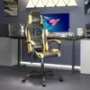 Image de vidaXL Chaise de jeu - Noir et Doré