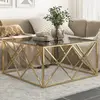Image de vidaXL Table Basse Acier Inoxydable et Verre Trempé