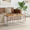 Image de vidaXL Table basse argentée - Acier inoxydable