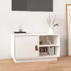 Image de VIDAXL Meuble TV Blanc 70 cm - Pin massif