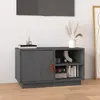 Image de vidaXL Meuble TV Gris Pin Massif