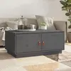Image de vidaXL Table basse Bois de pin massif Gris