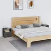 Image de vidaXL Tables de chevet 2 pcs - Gris