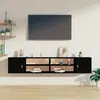 Image de vidaXL Armoires murales 2 pcs - Noir