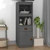 Image de VIDAXL Buffet haut Gris 34x40x108,5 cm Bois massif de pin