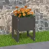 Image de vidaXL Jardinière Gris 40x40x52,5 cm