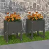 Image de vidaXL Jardinières 2 pcs Bois de Pin - Gris