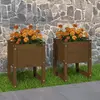 Image de vidaXL Jardinières 2 pcs - Marron miel