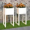 Image de vidaXL Jardinières 2 pcs - Blanc