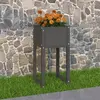 Image de vidaXL Jardinière bois massif - Gris