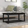Image de VidaXL Table basse - Noir - Bois de pin