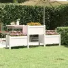 Image de vidaXL Jardinière Bois massif - Blanc