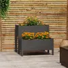 Image de vidaXL Jardinière Gris 84,5x84x75 cm - Bois de pin