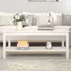 Image de vidaXL Table basse Blanc 110x55x45 cm Bois massif de pin