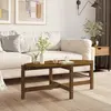 Image de VidaXL Table basse Marron miel - 118x63x45 cm