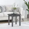 Image de vidaXL Table basse - Gris Ø55x45 cm bois massif de pin