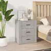 Image de vidaXL Table de chevet Gris Béton