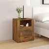 Image de VIDAXL Table de chevet - Chêne fumé 50x36x60 cm
