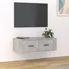 Image de vidaXL Meuble TV suspendu - Gris béton