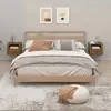Image de vidaXL Tables de chevet murales 2 pcs chêne marron