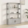 Image de vidaXL Buffet Gris béton 80x30x119,5 cm Bois d'ingénierie