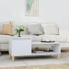 Image de vidaXL Table basse - Blanc brillant 100x50x45 cm Bois d'ingénierie
