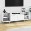 Image de vidaXL Meuble TV Blanc 160x35x55 cm