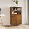 Image de vidaXL Buffet haut - Chêne fumé