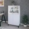 Image de vidaXL Buffet haut - Blanc Brillant