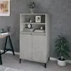 Image de VIDAXL Buffet haut 110 cm Gris béton