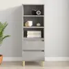 Image de vidaXL Buffet haut - Gris béton