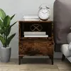 Image de vidaXL Table de chevet - 40 x 35 x 50 cm - Chêne fumé