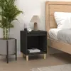 Image de vidaXL Table de Chevet Noir