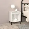 Image de vidaXL Table de chevet - Blanc brillant