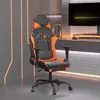 Image de vidaXL Chaise de jeu avec repose-pied - Noir et Orange