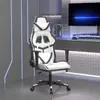 Image de VidaXL Repose-pied Chaise de jeu - Blanc Noir