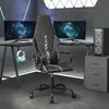 Image de vidaXL Chaise de jeu Noir et camouflage Similicuir