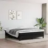 Image de vidaXL Cadre de lit tissu - Noir 180x200 cm