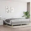 Image de VIDAXL Cadre de lit Tissu gris clair 200x200 cm