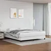 Image de VIDAXL Cadre de lit - Blanc 180x200 cm Similicuir