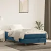 Image de vidaXL Cadre de lit 90x190 cm - Bleu foncé