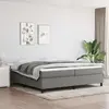 Image de VIDAXL Cadre de lit sans matelas Gris foncé 200x200 cm Tissu
