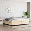 Image de vidaXL Cadre de lit tissu - Crème 200x200 cm