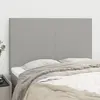 Image de vidaXL Têtes de lit 4 pcs 72x5x78/88 cm Tissu - Gris clair
