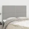 Image de vidaXL Têtes de lit 4 pcs Gris clair 72x5x78/88 cm Tissu