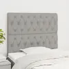 Image de vidaXL Lot de 2 Têtes de lit 100x7x78/88 cm Tissu Gris clair