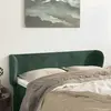 Image de vidaXL Tête de lit avec Oreilles - Vert foncé